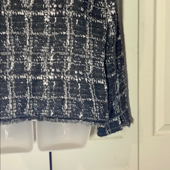 Chico's Gray Metallic Fringe Boucle Jacket 3/L - Picture 12 of 16